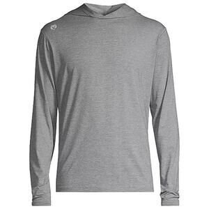 Greyson Guide Sport Light Grey Heather Performance Fit Hoodie S NEW Logo Hooded
